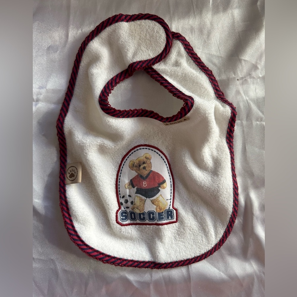 Vintage Boyds Bear Baby Bib and Smaill Burp Towel